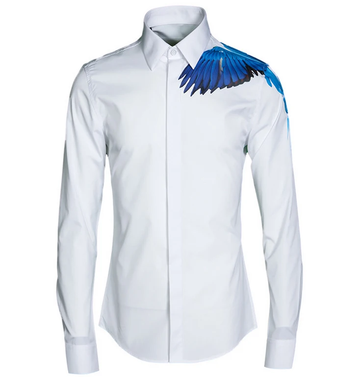 2019 новая весенняя и осенняя модная трендовая Мужская рубашка с длинными рукавами