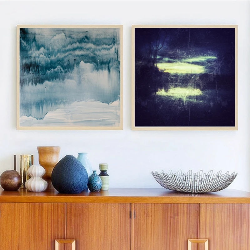 Абстрактный пейзаж печать Искусство Современная живопись современный стиль