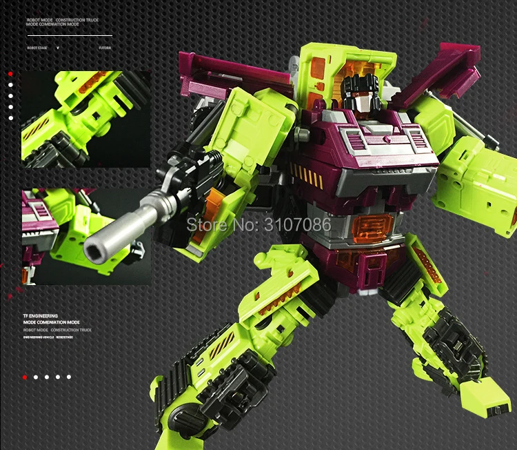 NBK Devastator бульдозер скраппер гравитационный крюк строитель GT Devastator KO трансформация Инженерная фигурка игрушки