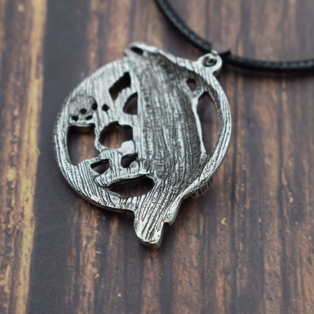 Норсский ворон, ожерелье, ворона, Wicca, языческая луна, пентаграмма, Wicca, Готическая, темная, волшебная защита, ювелирные изделия, норсский, готический, Tali