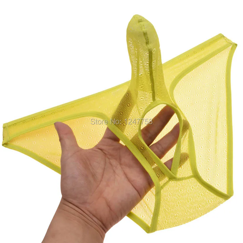 Мужские брифы с длинным мешочком черные кружевные бикини мужские трусы для геев