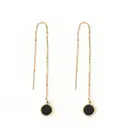 Модные серьги-гвоздики из нержавеющей стали, золотые, черные круглые и крестовые серьги-подвески, ювелирные изделия, подарок жене, 12,5 см, 1 пара