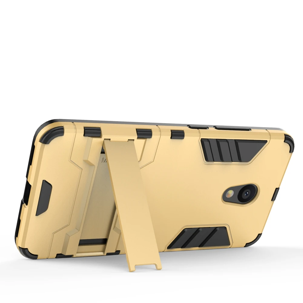 Чехол UPaitou для MEIZU M5C гибридный TPU PC Щит Железный Человек для Meizu A5 / 5.0 "Держатель подставки задней крышки на".