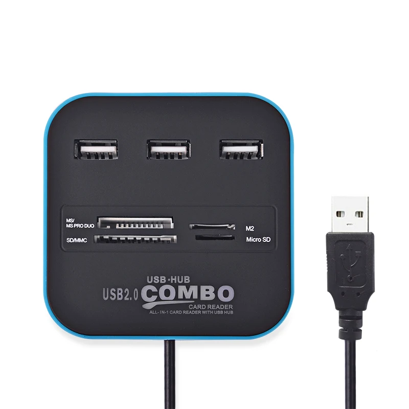 Usb концентратор с несколькими портами 3 Порты + устройство для чтения карт памяти 2