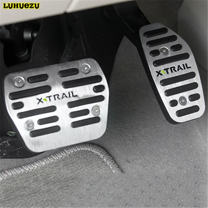 Крышка педали тормоза Luhuezu из алюминиевого сплава для Nissan X trail Rogue AT Accessories 2014 2015 2016
