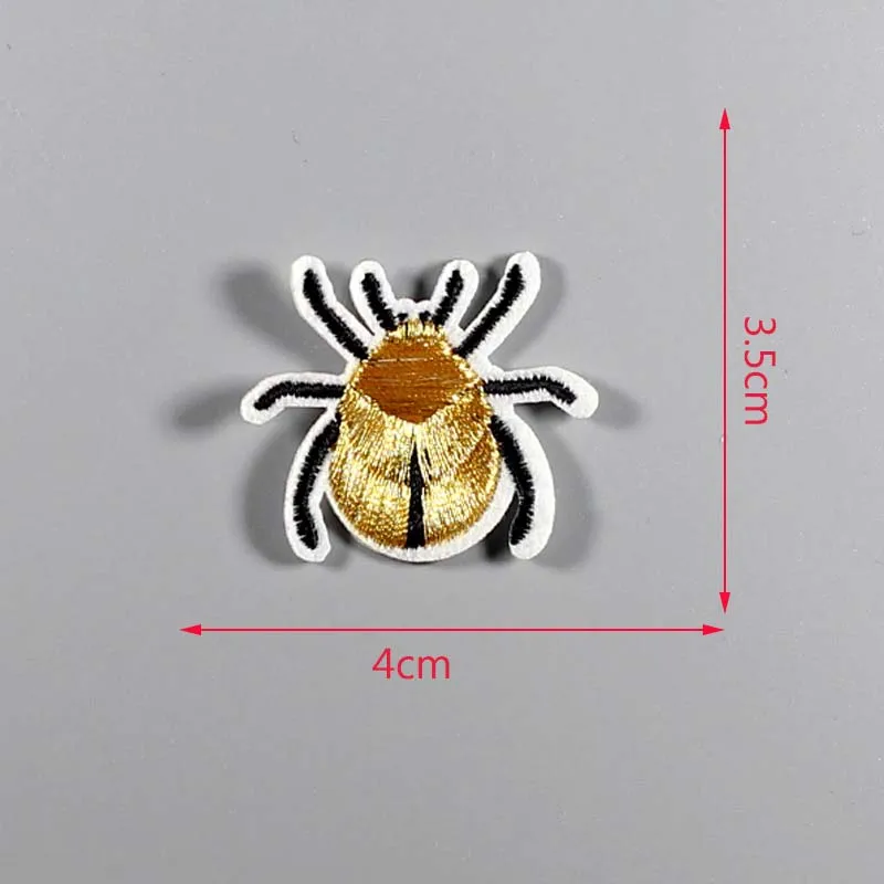 Золотой Кузнечик железа на вышитые патчи для одежды мультфильм значок патч