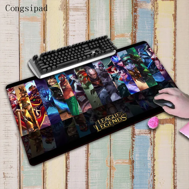Congsipad League of legends Мышь коврик с обработанным краем коврик для мышь Notbook компьютер Мышь 90x40 см игровой коврик Мышь для CSGO геймер