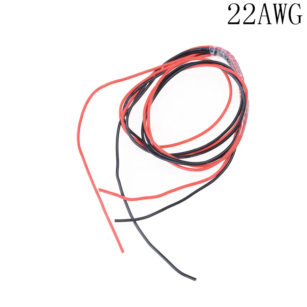 MINIFRTU 1 метр красный + Черный силиконовый провод 12AWG 14AWG 16AWG 22AWG 24AWG термостойкий