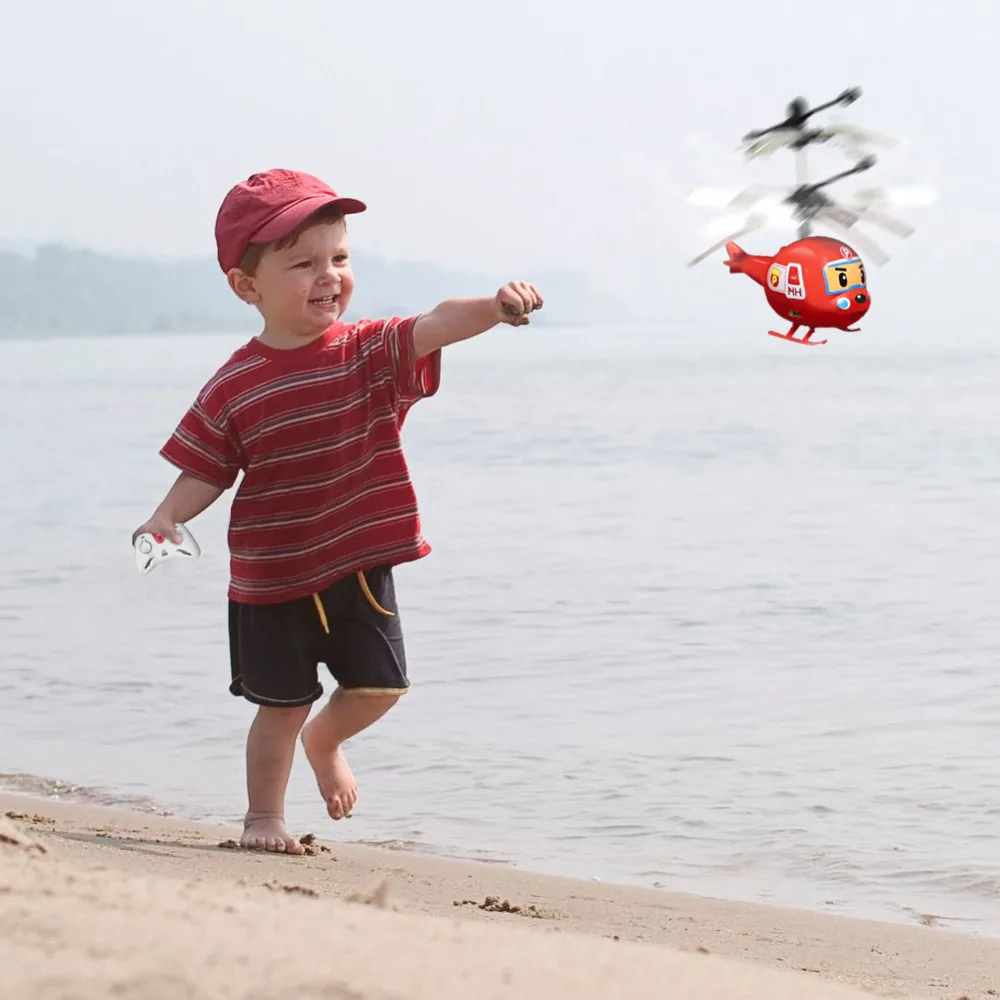 Мини мультфильм RC Летающий вертолет игрушечные лошадки дистанционное