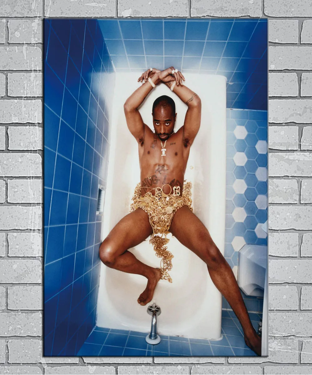 Tupac Shakur 2Pac Хип хоп R & B музыкальный певец звезда светлый холст пользовательский
