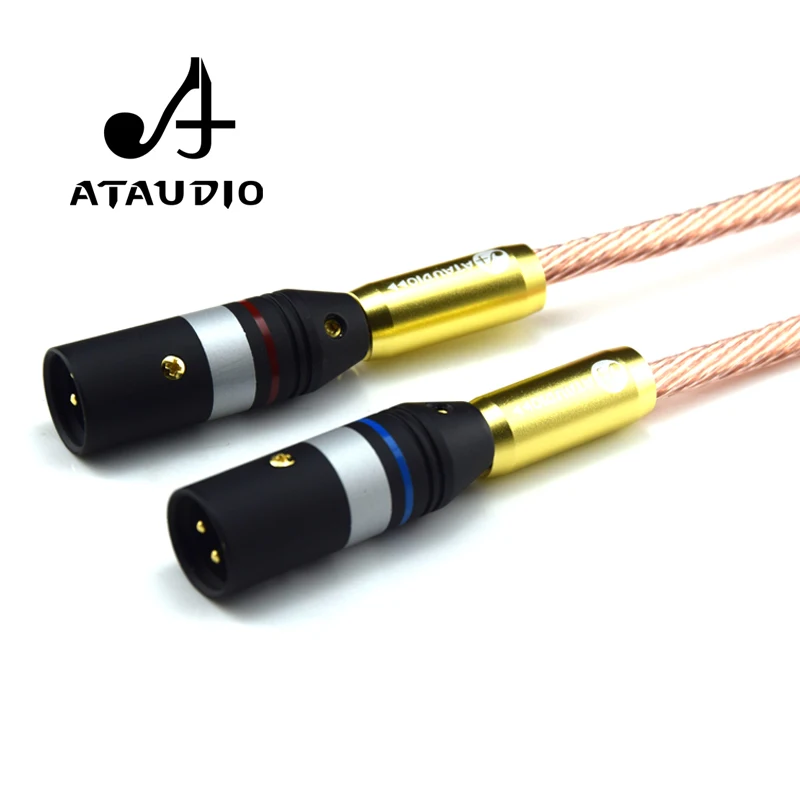 ATAUDIO HIFI чистый OCC XLR кабель высокого качества 3 контактный штекер гнездо 2XLR