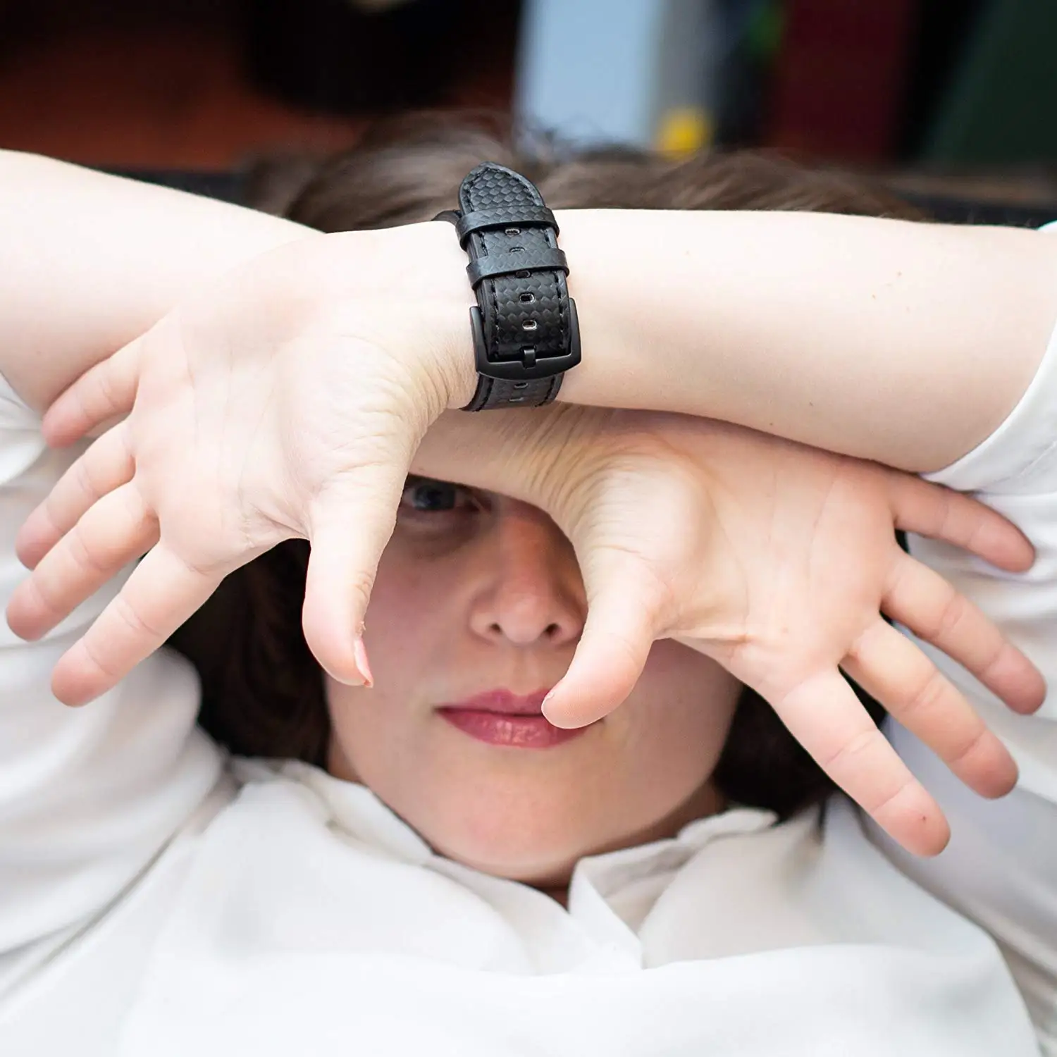 Роскошный ремешок для Apple watch 44 мм 40 мм iWatch 42 мм 38 мм углеродное волокно+ кожаный ремешок для часов Браслет Apple watch 4 3 2 1