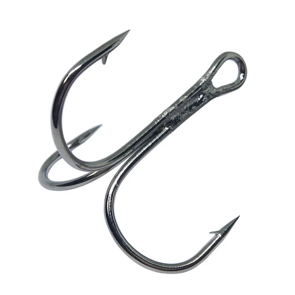 Крючки для морской рыбалки INFOF из углеродистой стали тройные 50 шт.