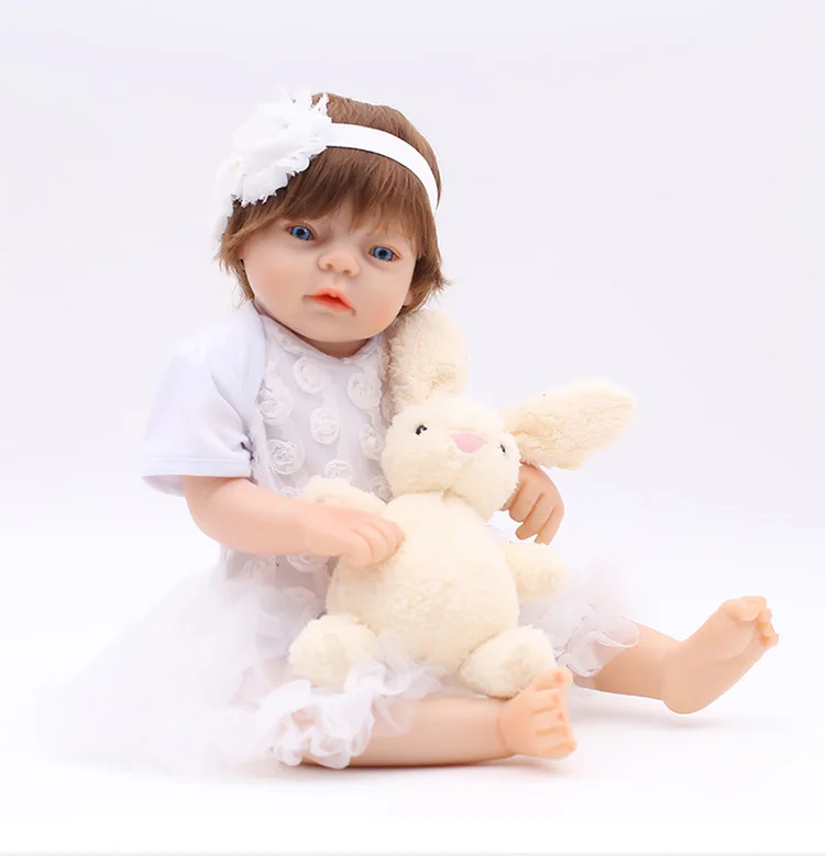 

Soft comfortable Stuffed silicone Babies Girl Reborn Baby Doll hard Body Vinyl Realistic 50cm Princess Boneca Reborn DIY Brinqu