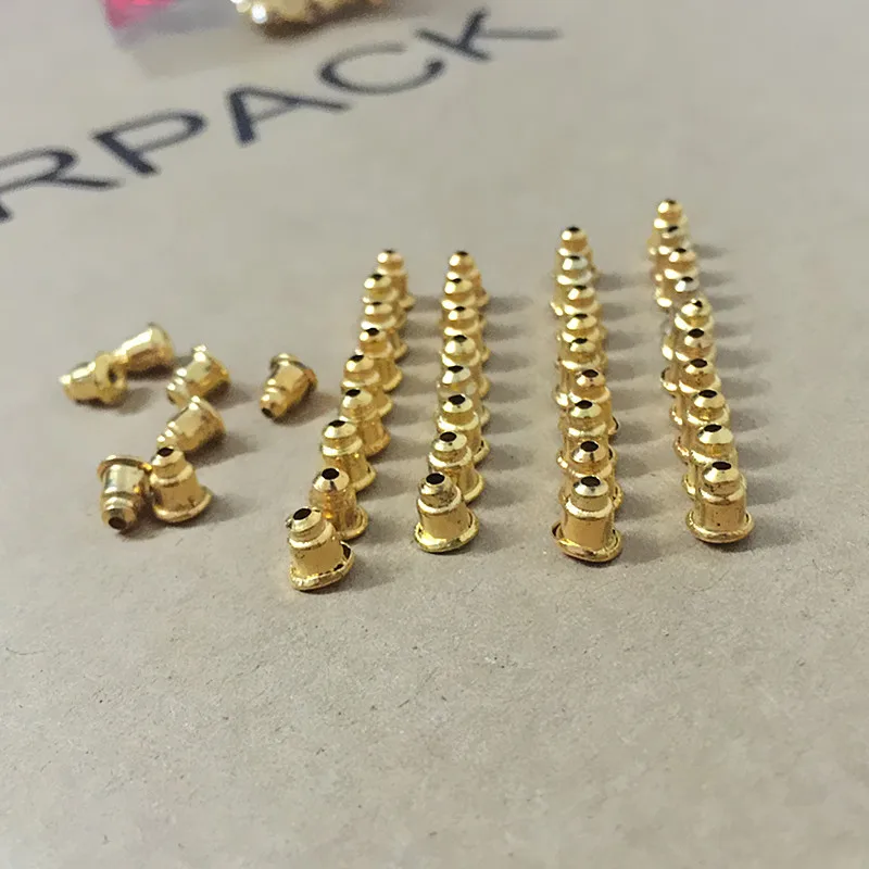 Серьги в форме пули 50 шт. высококачественные серьги белого цвета со штепсельной