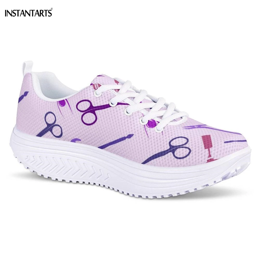 Женские спортивные туфли INSTANTARTS обувь для похудения с принтом фитнеса на