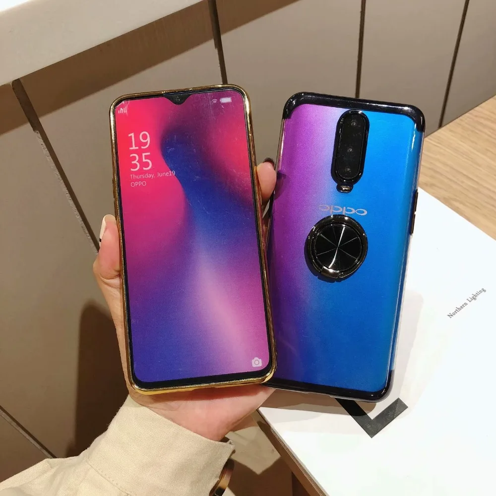 for OPPO R15 R15S R17 Pro R15X A83 A1 A79 A5 A3S F9 A7X A7 Find X R11S Magnetic Holder Case Cover Soft Plating Cellphone |