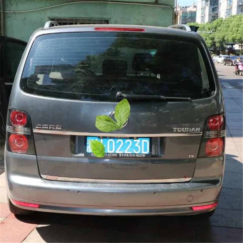 Аксессуары подходят для 2008 2015 Touran нержавеющая сталь задняя дверь ботинка отделка