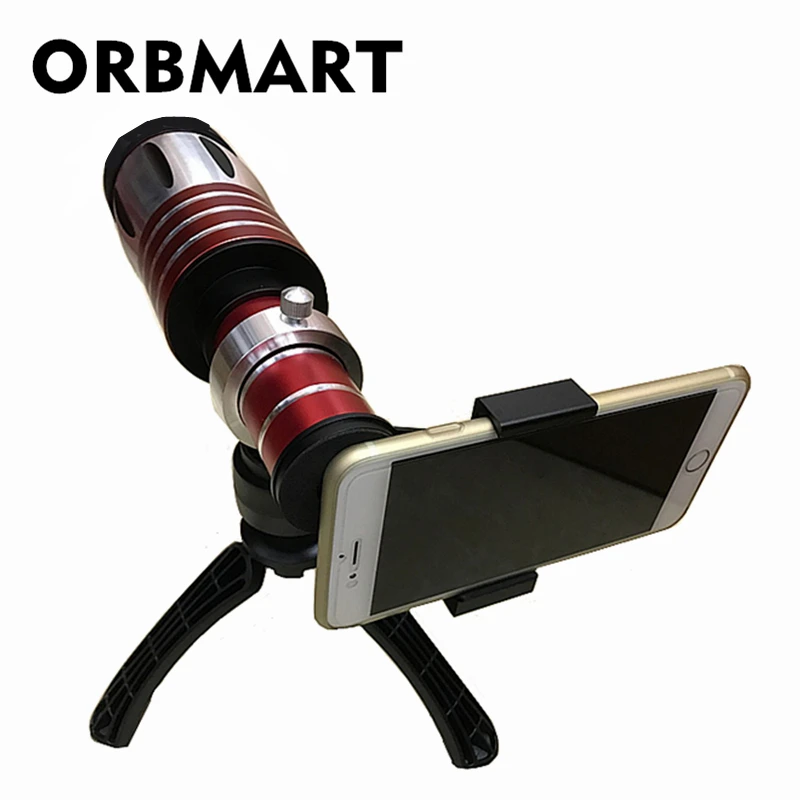 Универсальный телескоп ORBMART 50X телеобъектив с зажимом зум-объектив для iPhone X 8 Plus 7 6
