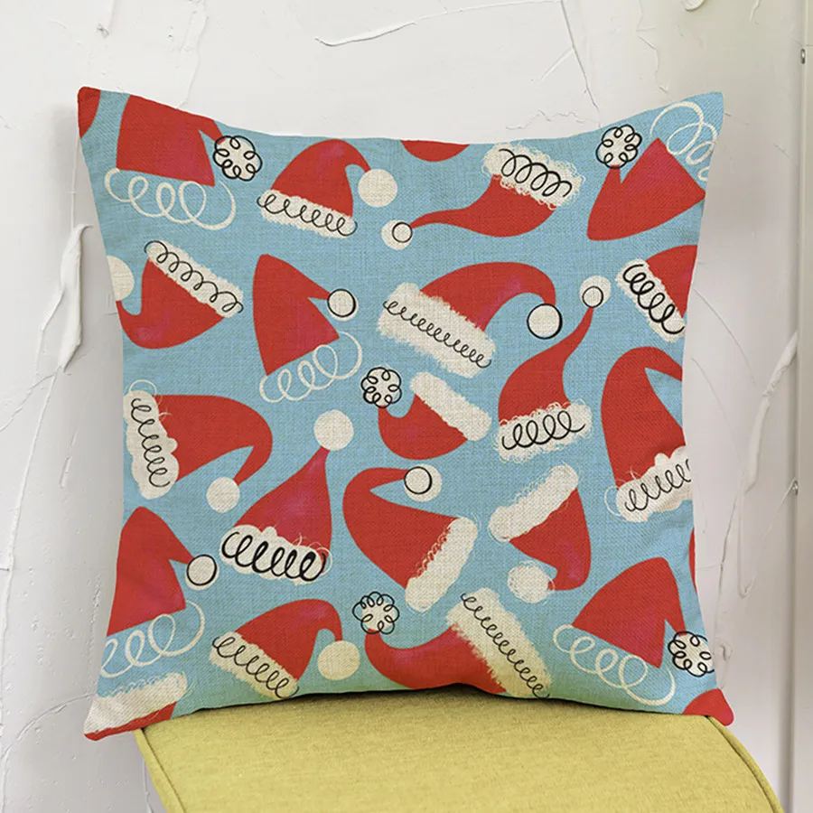 Рождественское украшение подарочные подушки в виде Красной шапки Санта-Клауса