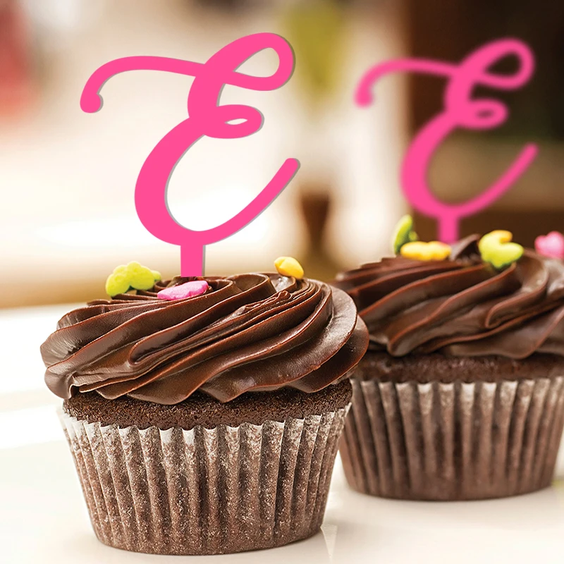 Персонализированные топперы для кексов на день рождения с любыми буквами