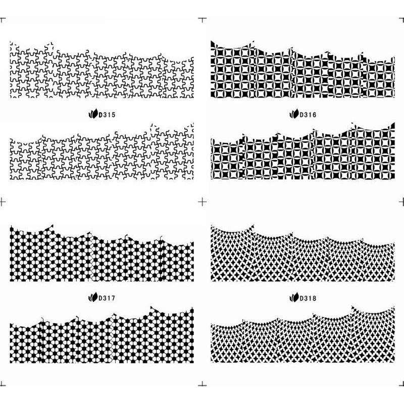 Наклейки для татуировок с полным покрытием 4 упаковки/партия черная французская