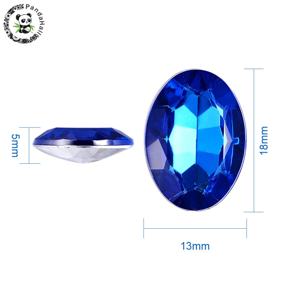 Имитация Тайваньского акрилового горного хрусталя кабошоны заостренный задний