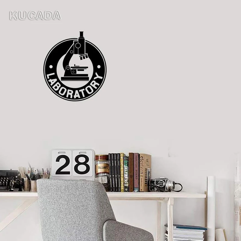

Vinyl Wall Decal Stickers Laboratory Microscope Science Office Creative Wall Sticker Mural Unique Gift Art Murals JG4141