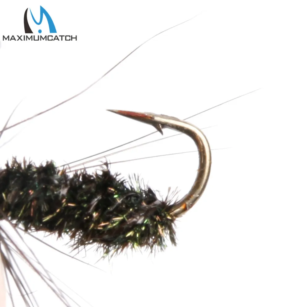 Maximumcatch нимфа и влажных летать мух 12 # Крюк Ассортимент для Fly Рыбалка 8 Вышивка