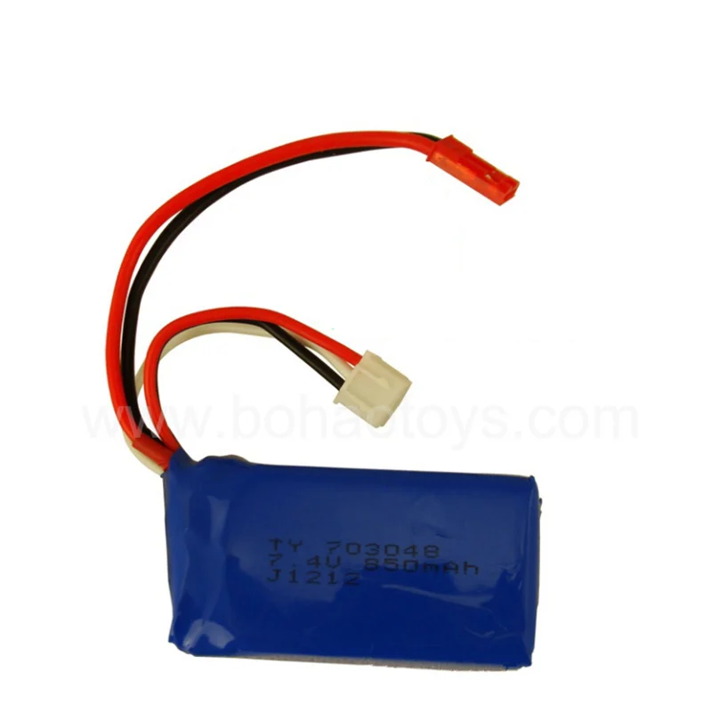 

7.4V 850mAH Lipo Battery For WLtoys V912 V262 V353 Udi U829X RC Aircraft LIPO battery 7.4V 850mAH bateria 7.4v 703048