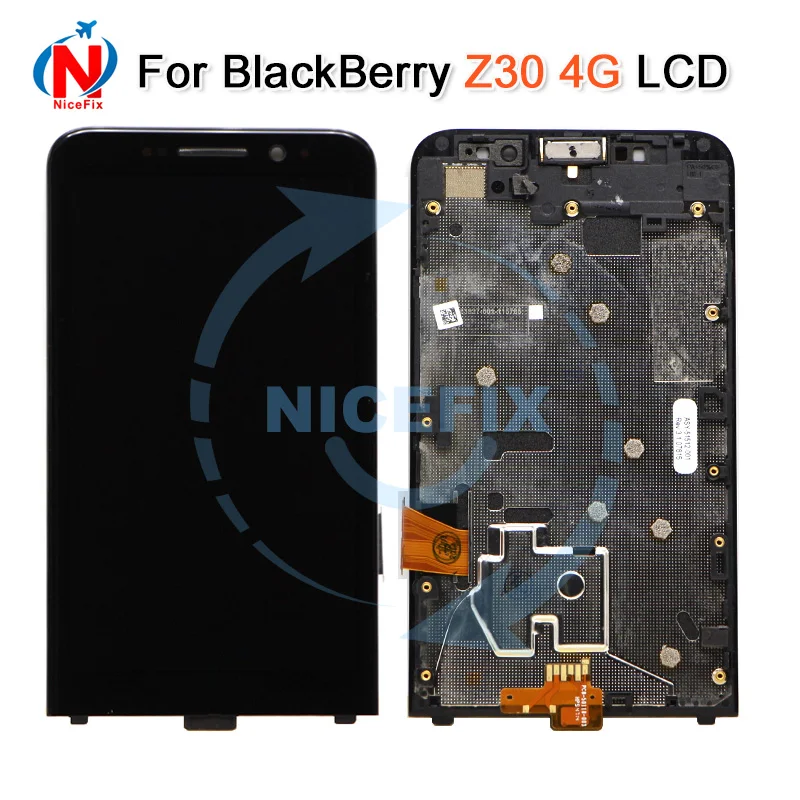 Для Blackberry Z30 4G ЖК-дисплей с кодирующий преобразователь сенсорного экрана в сборе с рамкой запасные части для BlackBerry Z30 lcd