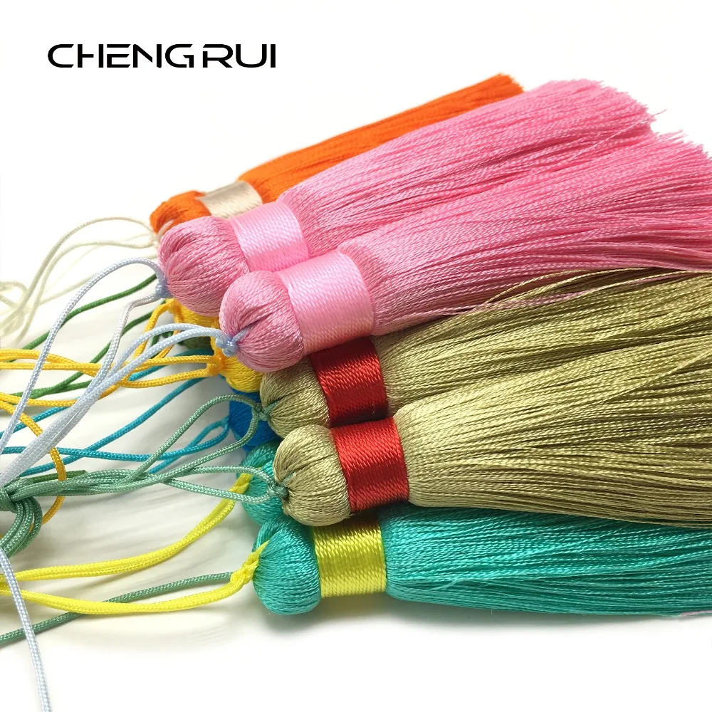CHENGRUI L96 7 см кисточка бахрома шелковые кисточки для штор шелк шитья 2 шт./пакет | Дом
