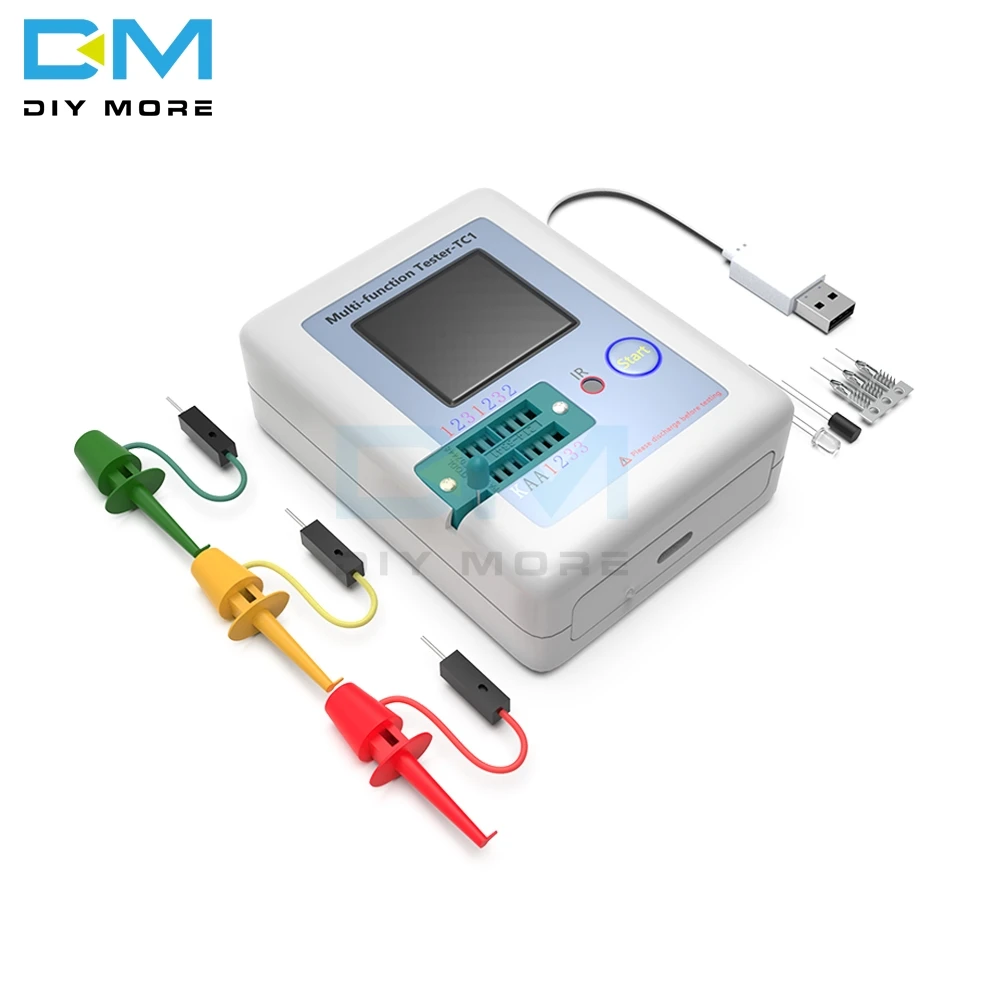 Транзистор тестер TFT TC-1 Диод Триод измеритель емкости LCR ESR метр NPN PNP MOSFET ИК Многофункциональный тестер мультиметр