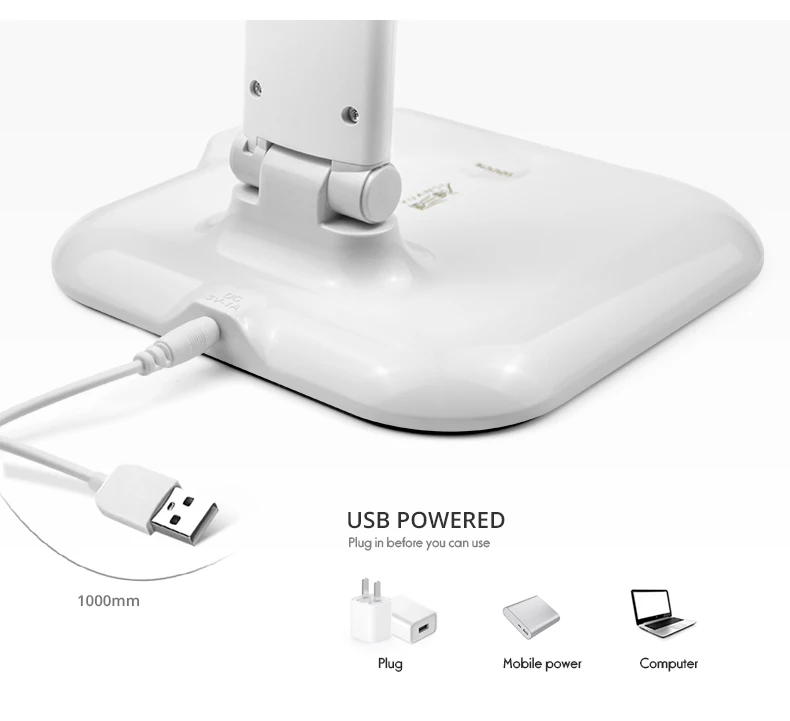 Диммируемая USB настольная лампа сенсорный Переключатель Вкл/Выкл светодиодный настольный светильник Настольная лампа Декор Спальня USB ночник с зажимом держатель без батареи