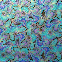 japanese fabric 100 cotton fabric peacock feathers printed bronzing retro peacock fabric patchwork sewing material diy clothing