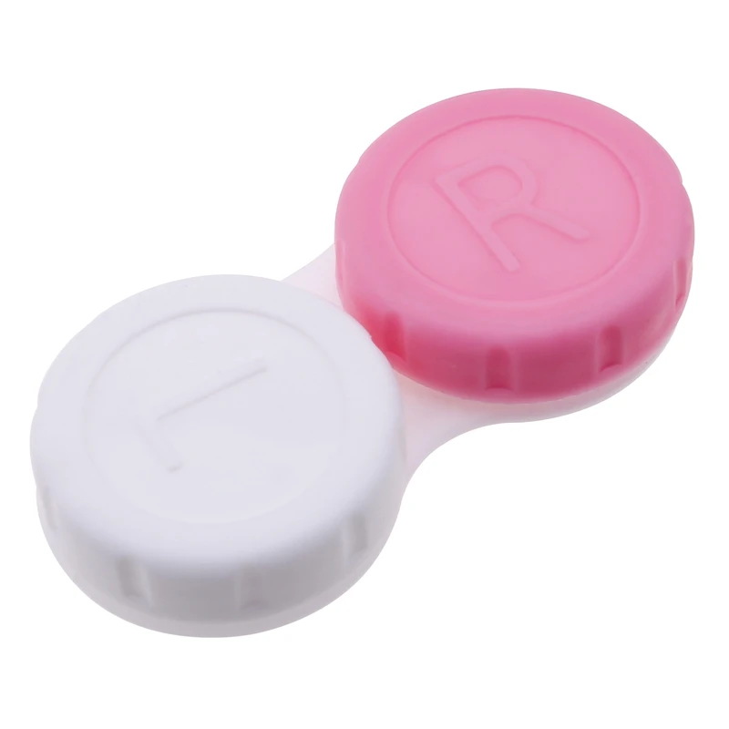 pink 1 шт. контактные линзы L+ R чехол держатель для хранения Контейнер для замачивания очки косметические контактные линзы коробка для глаз портативный Дорожный комплект - Цвет: pink