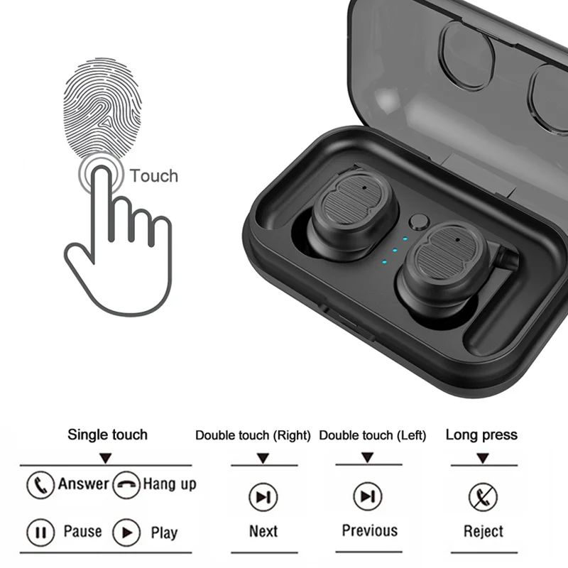Topiing Touch Control мини беспроводные наушники стерео Bluetooth 5 0 с зарядным боксом для Xiaomi