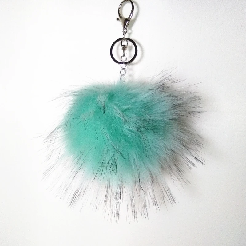 Новый стиль Искусственный мех брендовый 15 см помпон брелок для сумки подвеска