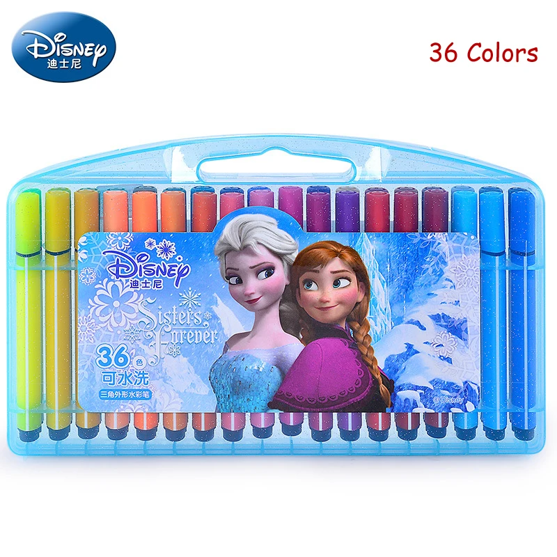 36 Colors elsa Оригинальные маркеры Диснея, ручки-щетки для рисования, маркерная ручка, мультяшная замороженная Анна, Эльза, Микки Маус, художественные принадлежности, подарок - Цвет: 36 Colors elsa