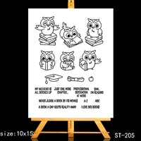 azsg knowledgeable bird owl clear stamps for diy scrapbookingcard makingalbum decorative silicone stamp crafts