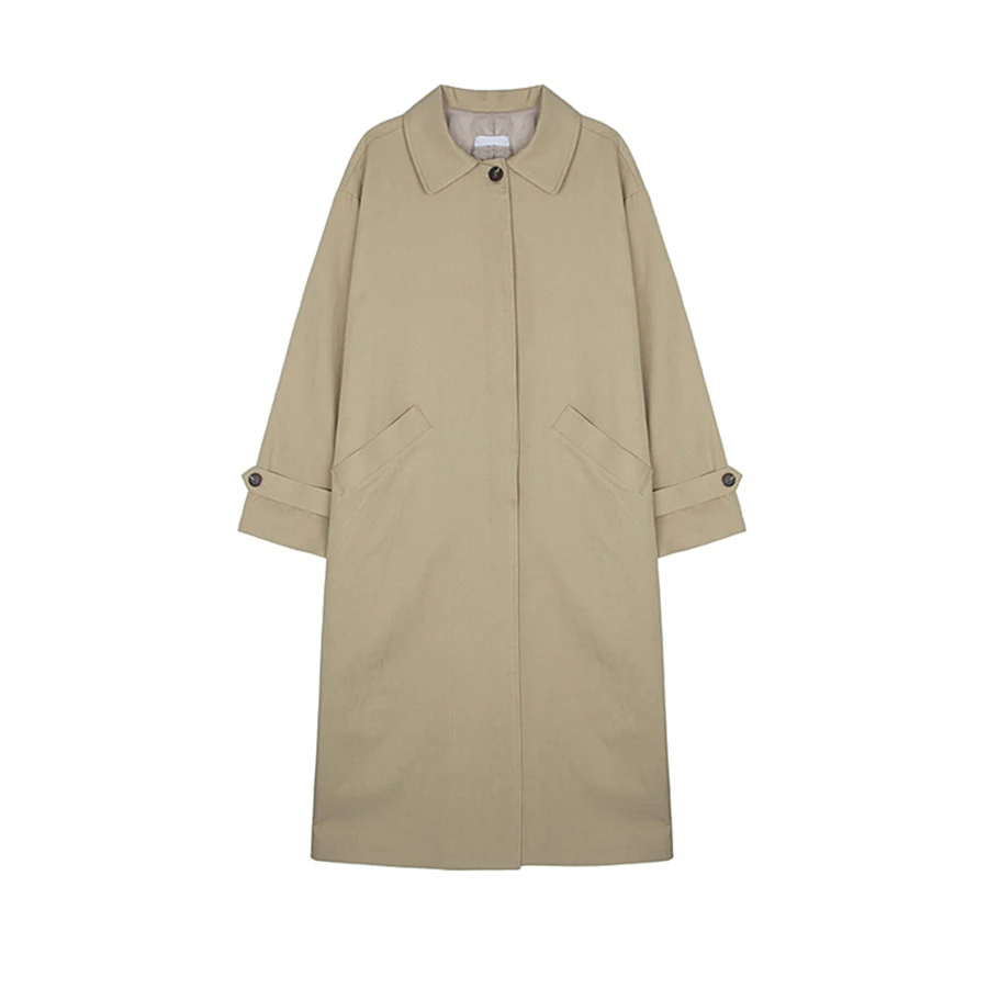 Женский тонкий Тренч с длинным рукавом элегантный длинный кардиган открытым