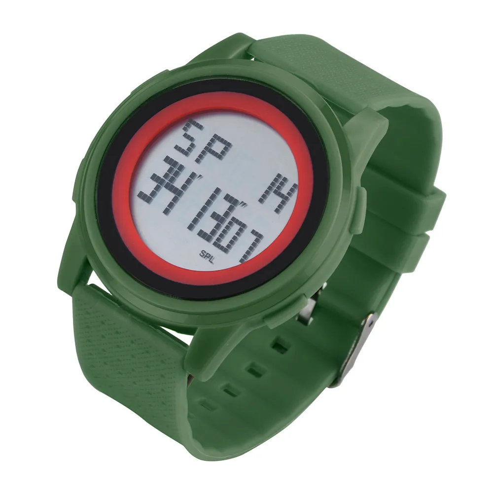 Новый силиконовый ремешок цифровые часы мужские и женские светодиодный наручные