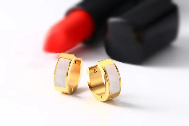 Женские серьги-гвоздики из нержавеющей стали с цветными ракушками | Украшения и