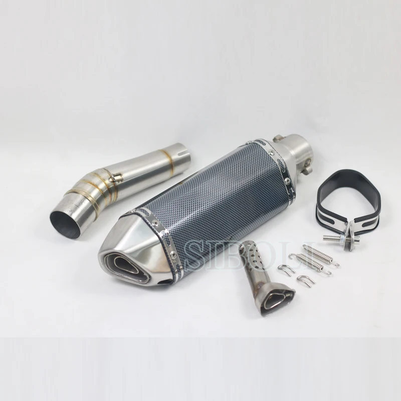 NC700 NC750 NC750X скольжения на мотоцикл выхлопной трубы со средним звеном трубы дБ убийца для HONDA NC700 NC750 NC750X 2012- лет