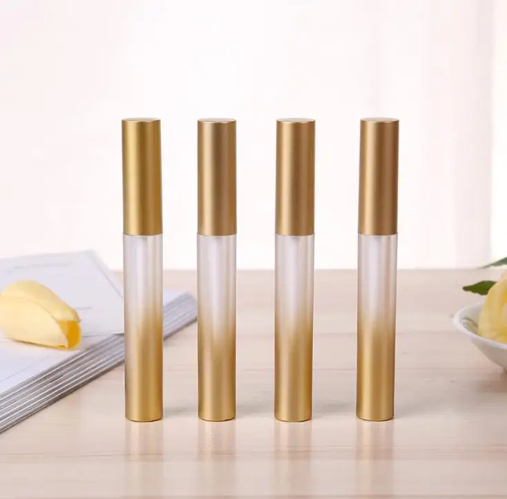 Лидер продаж золотой пустой пластиковый блеск для губ с градиентом жидкая
