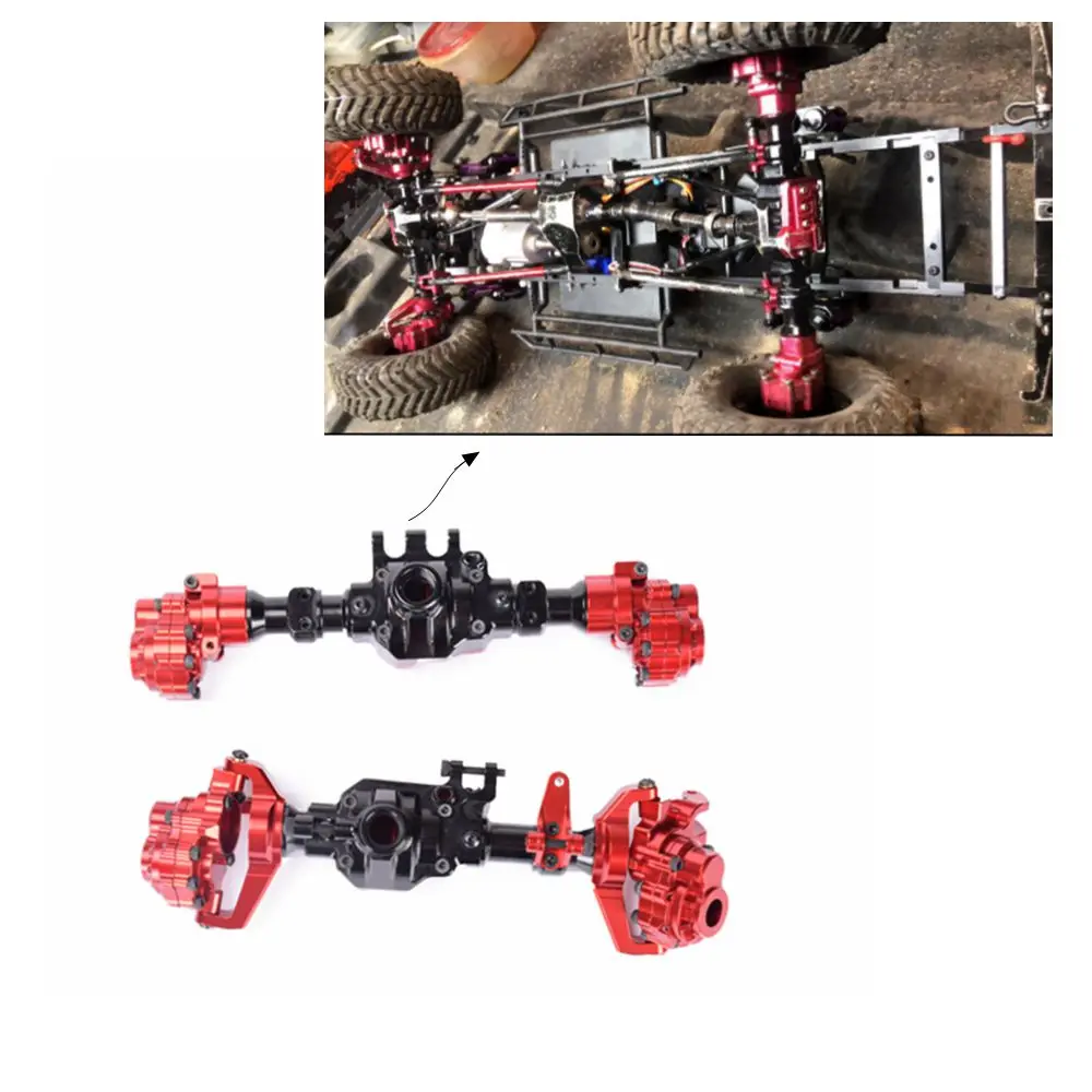CNC алюминиевый сплав собранные Передние Задние оси корпус для 1/10 TRAXXAS TRX-4 TRX4 T4 RC автозапчасти