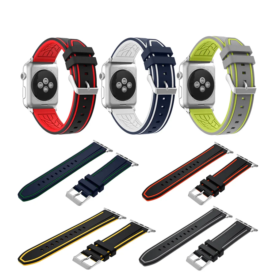 Спортивная модель для Apple Watch Series 3/2/1 38/42 мм сменный Браслет ремешок часов