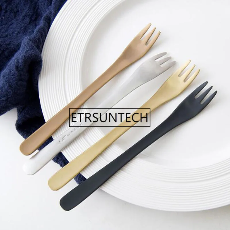 100 Шт Красочная чайная ложка столовые приборы из нержавеющей стали японский