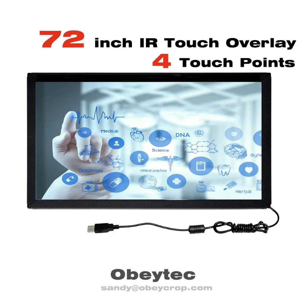 Obeytec 72-дюймовый USB ИК сенсорный экран верхний слой порт поддержка порта под заказ 4
