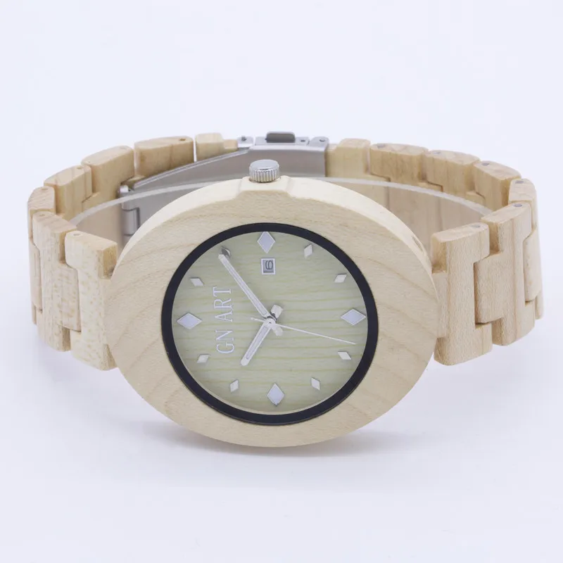 Женские часы 2018 новогодний подарок модные кварцевые с кленовой поверхностью